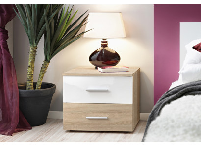Bedside table beige bedroom designer luxury wooden furniture modern