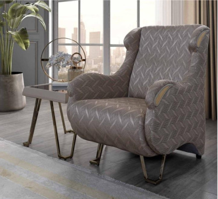 Elegant designer armchair luxury upholstered furniture living room single-seater modern