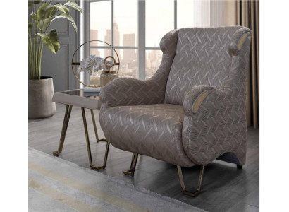 Elegant designer armchair luxury upholstered furniture living room single-seater modern