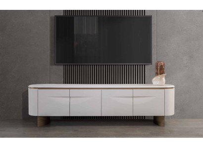TV stand stylish RTV lowboard living wall sideboard white wood modern design