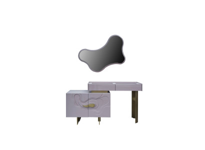 Dressing tables console set dresser with mirror bedroom pink wood