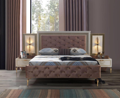Bedroom bed design furnishing luxury upholstered beds brown modern