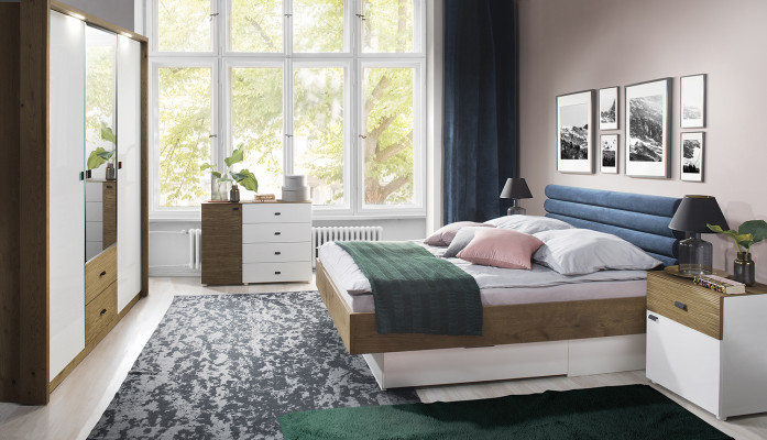 Designer upholstered bed, beds fabric wood luxury double bed 180x200cm double bed