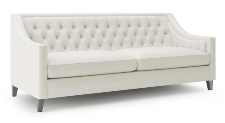 White Three-Seater Chesterfield Modern Design Couch Textile Sofa New Original Furniture