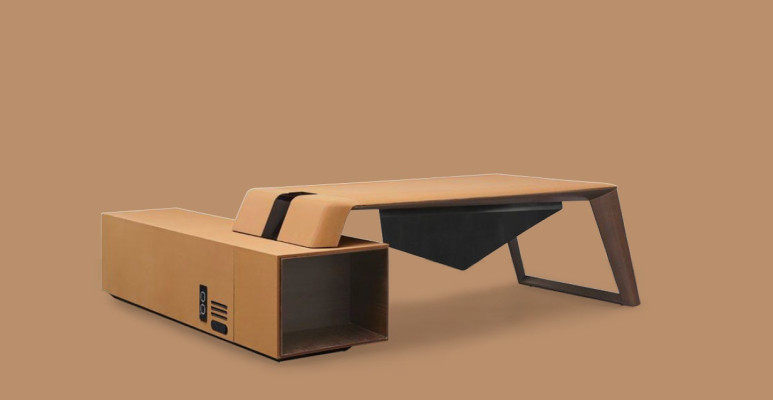 Designer office work room set armchair corner desk complete set