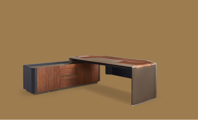 Office Work Room Set Armchair Table Complete Furniture 3-piece Furnishing