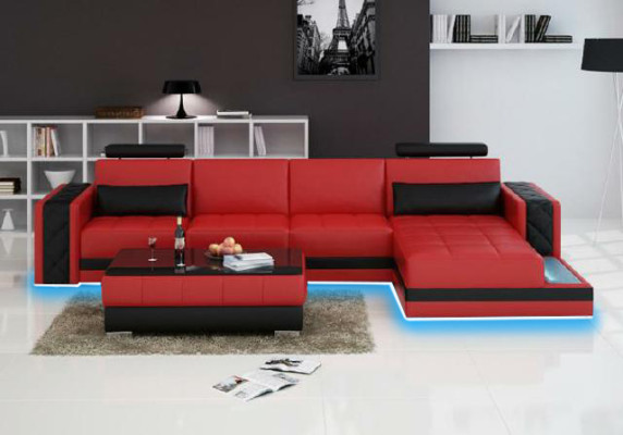 Corner sofa leather sofa Big XXL U-shape living landscape sofa couch set new H2211B