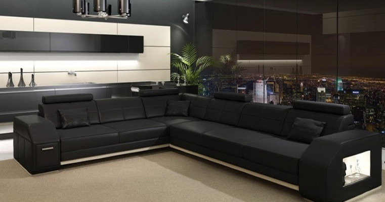 Sectional sofa couch upholstery seating corner textile fabric living landscape leather EbernW