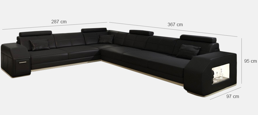 Sectional sofa couch upholstery seating corner textile fabric living landscape leather EbernW