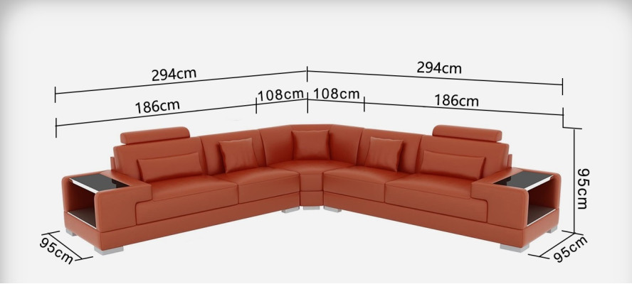 Leather sofa couch sofa living area corner sofa corner modern design suite