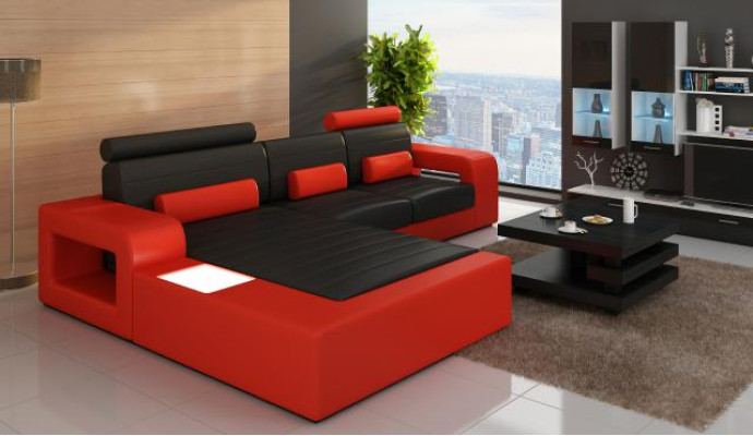 LEATHER *MOD H2209 BETA* CORNER SOFA SET LEATHER COUCH NEW SOFA SET CORNER SOFA