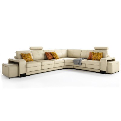 Elegance for Your Home New L-Shape Corner Sofa in Modern Beige