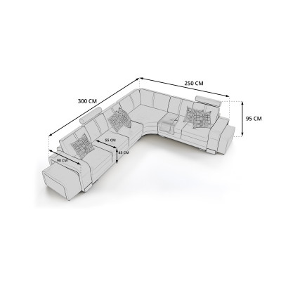 Elegance for Your Home New L-Shape Corner Sofa in Modern Beige
