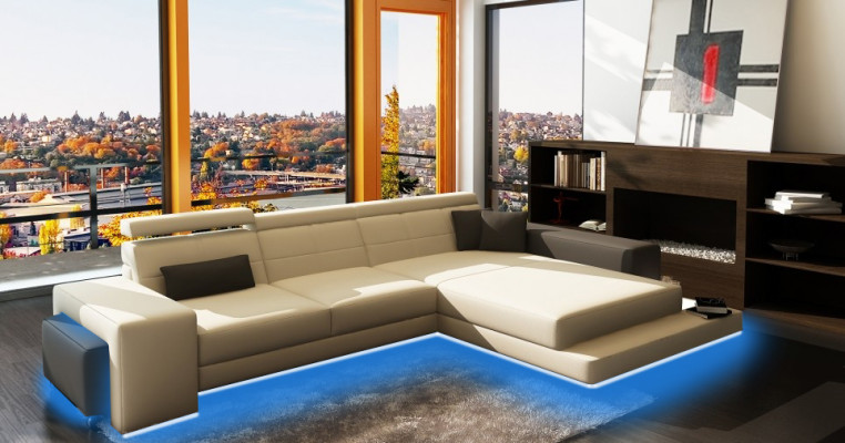 Corner sofa upholstery couch sofa living landscape seating corner suite textile leather