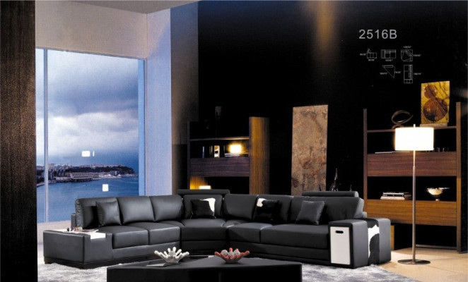 Leather sofa corner sofa sofa couch upholstered designer corner suite living landscape LimaS