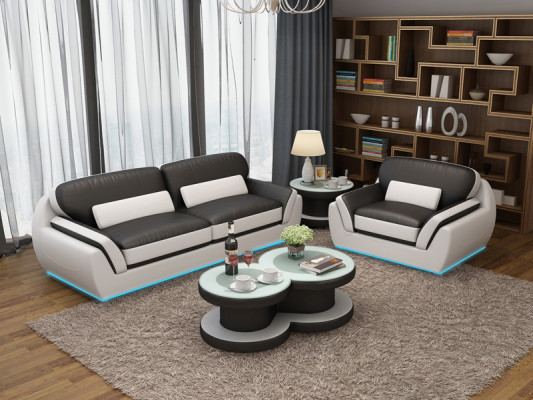 Leather sofa couch suite 3+1 seater set design modern new sofa