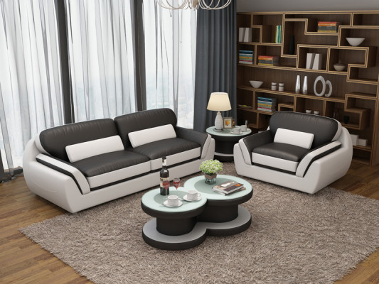 Leather sofa couch suite 3+1 seater set design modern new sofa