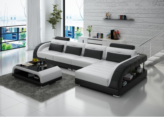 Leather corner sofa couch upholstery sofas living landscape luxury suite