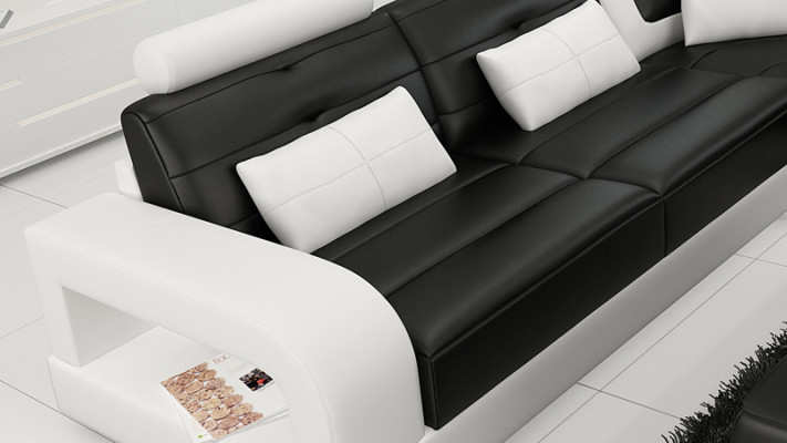 Leather sofa couch living area corner sofa corner suite design modern sofa L6008B