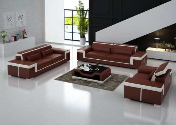 3+2 Seater Leather Sofa Suite Couch Upholstery Set Sofa Suite G8020D