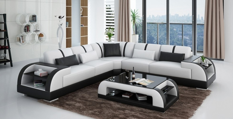 Living area corner sofa designer sofa corner couch upholstered seating corner new Rodos SW