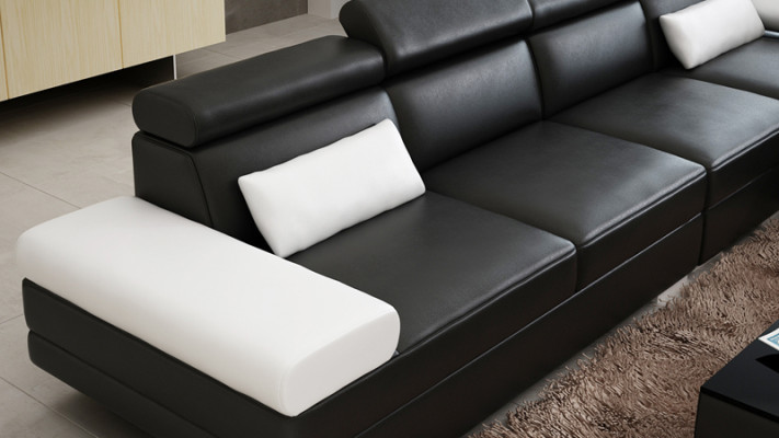 Leather sofa, sofa, couch, living landscape, corner sofa, modern suite, decor, design