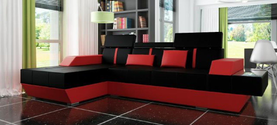 Leather sofa, couch, sofa, corner sofa, corner couch, leather couch, upholstered corner, living landscape.