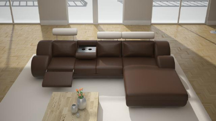 Designer suite living landscape corner couch sofa upholstery leather sofa sofas new