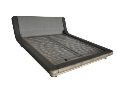 Double Luxury Leather Bed + USB Upholstered Beds Modern Hotel Multifunction LB8826
