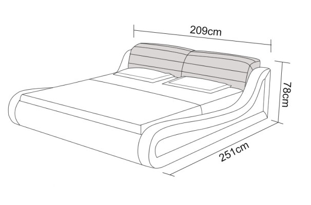 Leather bed with USB, upholstered beds, luxury double hotel marriage big 140/160/180 cm