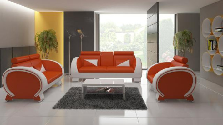 LEATHER SOFA LEATHER SOFA DESIGNER SOFA SUITE 3+1 COUCH UPHOLSTERED SUITE UPHOLSTERED SOFA
