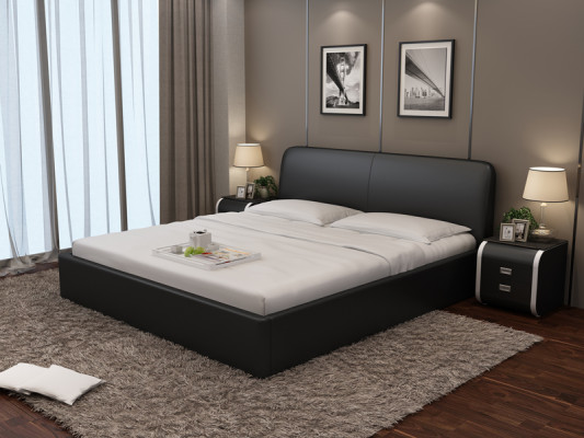 Bed with USB padded bed luxury bed double bed marital bed beds 140/160/180 cm