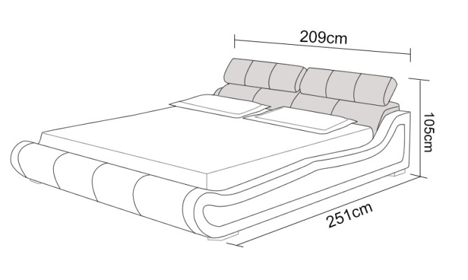 Luxury Leather Bed Design Upholstered Double Beds Modern Marriage 140/160/180 cm
