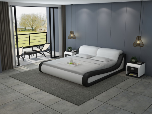 Leather Bed Design Upholstered Beds Luxury Double Big 140/160/180 LB8831