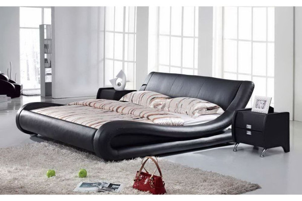 XXL Double Bed Leather Bed Bed Beds Leather Leather Upholstery Marriage Designer New