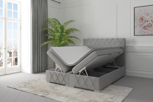 Box spring bed complete set double mattress topper beds function box hotel
