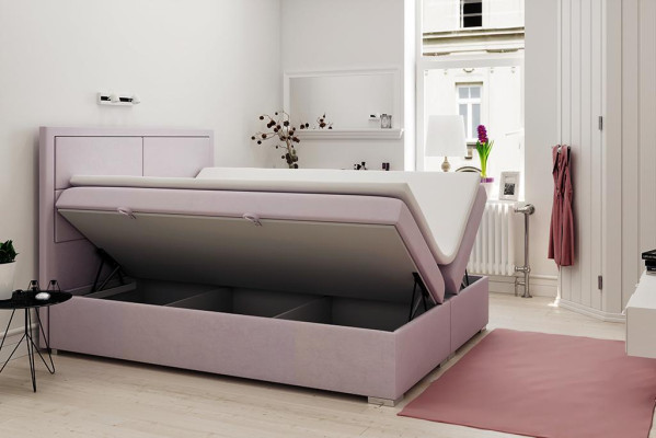 Box spring bed hotel double complete set mattress topper beds function box