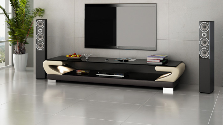TV sideboard leather glass table decor television cupboard table designer