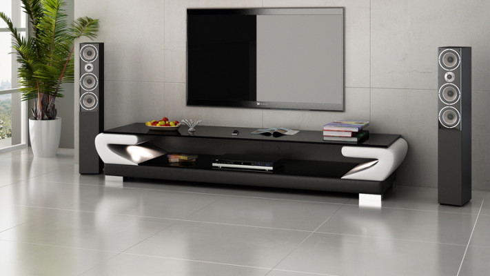 TV sideboard leather glass table decor television cupboard table designer