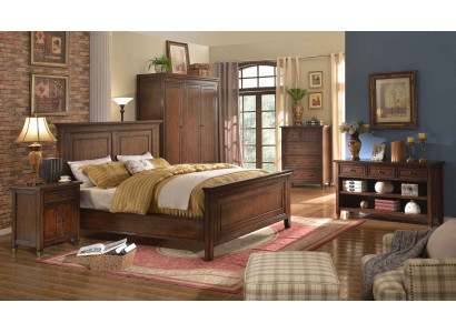 Bed Nightstand Wardrobe 7-piece Bedroom Design Luxury Set Bed Sets