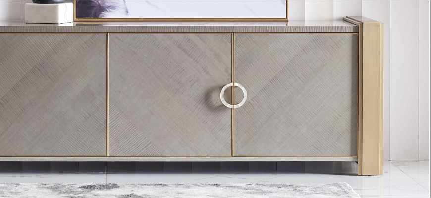 Dresser Designer Side Low Board Cabinet Decor Living Room Shelf
