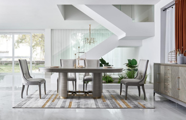 Dining room table designer luxury furniture wood tables 221x95cm living room