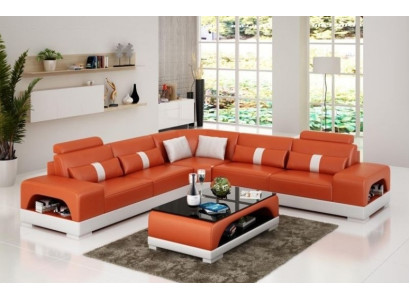 Modern corner sofa set L-shaped living landscape XXL sofa couch new
