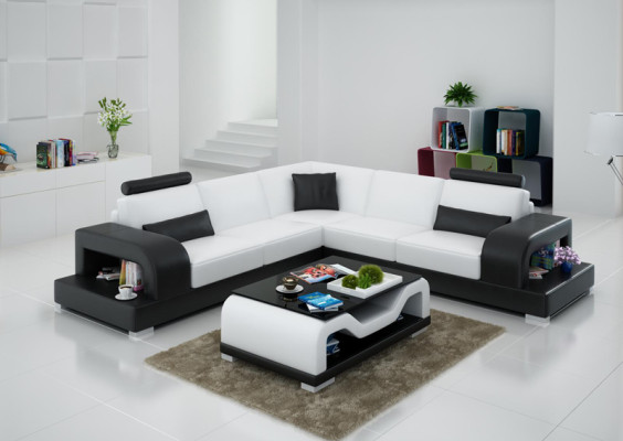 Modern L-shaped sofa quality sofa with high-quality upholstery for corner placements.