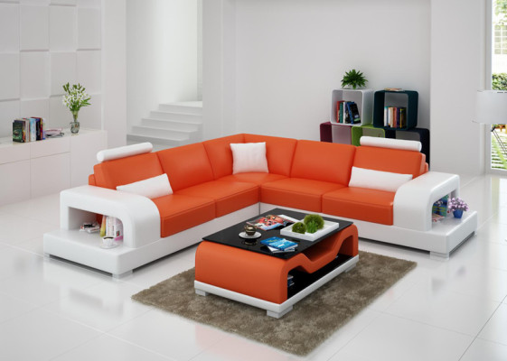 Modern L-shaped sofa quality sofa with high-quality upholstery for corner placements.