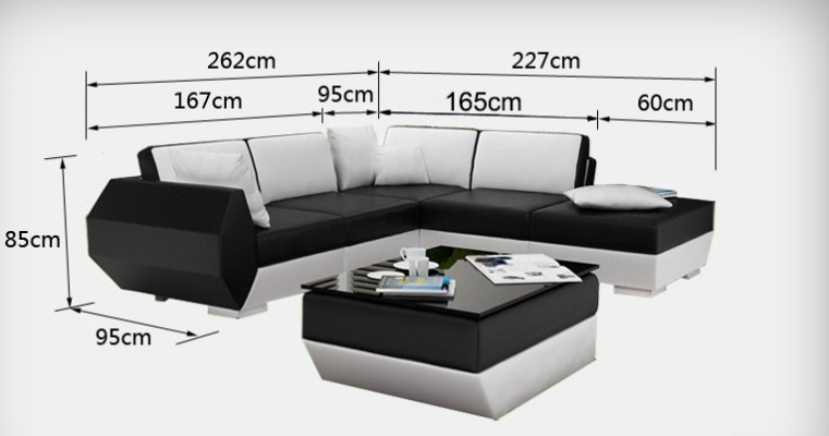 Elegant leather corner sofa, multifunctional and stylish for your home.