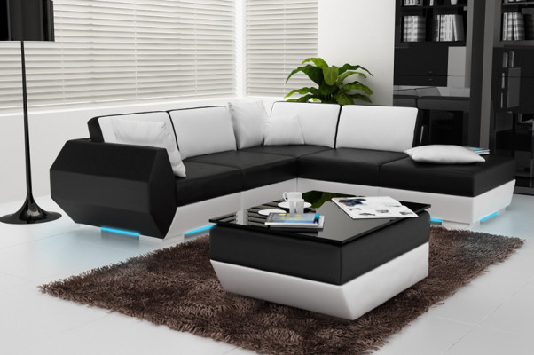 Elegant leather corner sofa, multifunctional and stylish for your home.