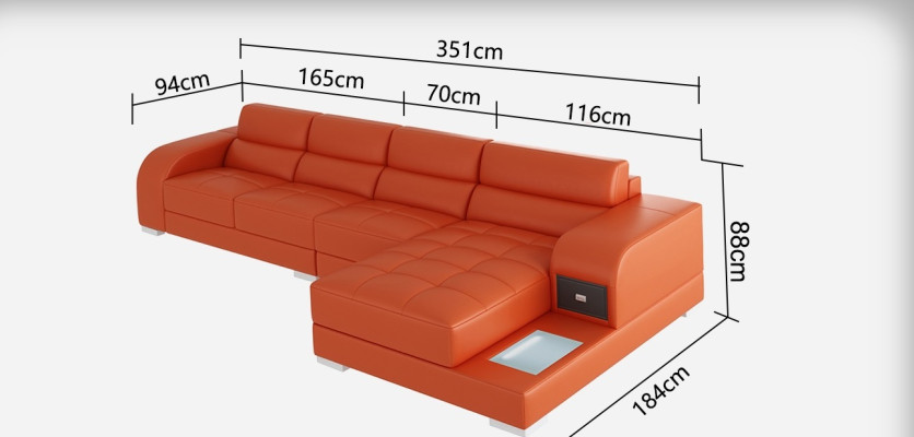 Stylish design: The black L-shaped sofa for sophistication and comfort