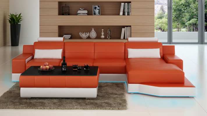 Elegant black designer L-shaped corner sofa for stylish living spaces