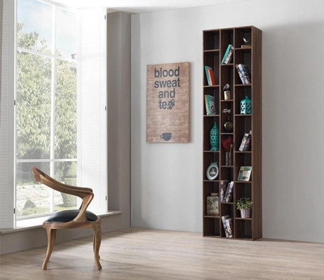 Bookshelf Bookcase Shelf Living Room Design Wood Brown New